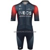 Completo Maglia + Pantaloncino con bretelle 2023 INEOS Grenadiers Manica Corta Blu Scuro